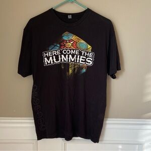 Here Come The Mummies Black Band Tee- Large